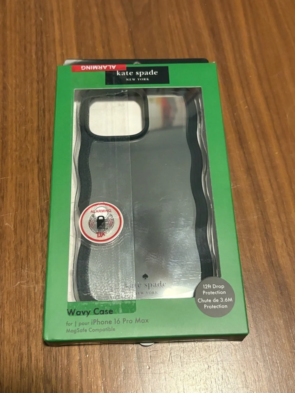 kate spade Black trim mirror Wavy back iPhone 16 Pro Max Case